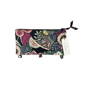 Vera Bradley NWT Kauai Floral Pencil Pouch Quilted Cotton Organizer Makeup